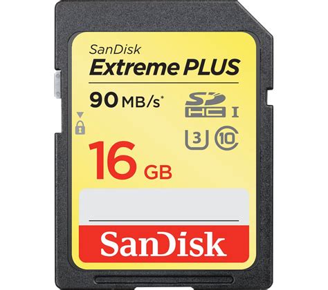 SANDISK Extreme Plus Class 10 SD Memory Card - 16 GB Deals | PC World