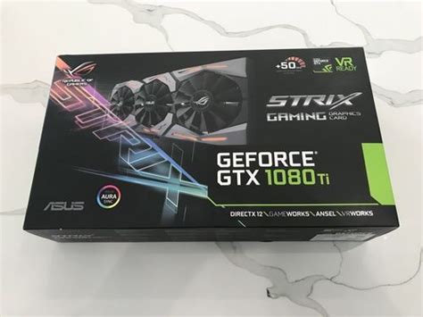 Rog Strix Geforce Gtx 1080 Ti, 11gb Oc Edition Vr Ready 5k Hd Gaming ...