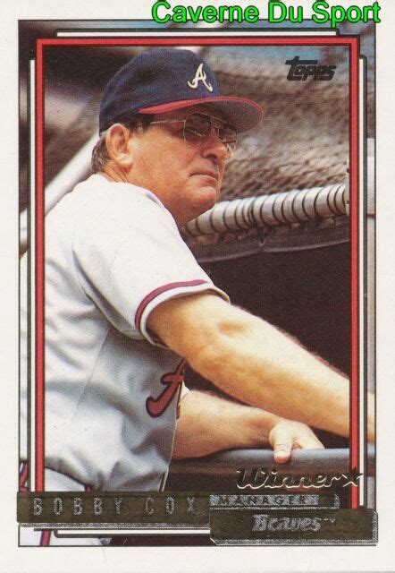 489 BOBBY COX MANAGER BRAVES TOPPS GOLD WINNER BASEBALL CARD 1992 | eBay