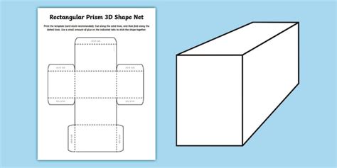 Rectangular Prism Net 3D | Grade 3, 4, 5 Math | Twinkl USA