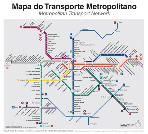 Sao Paulo transport map - São Paulo transport map (Brazil)