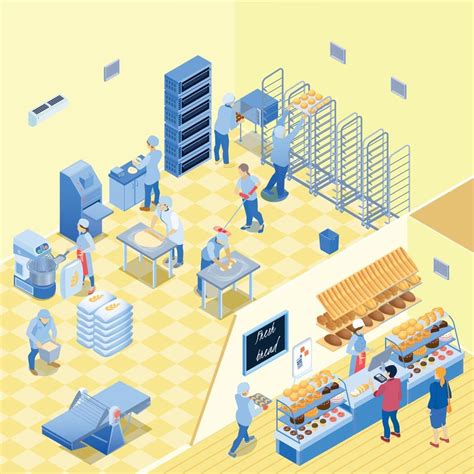 Bakery Inside Isometric Illustration Vector Illustration 2907430 Vector Art at Vecteezy