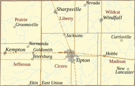 Map Of Tipton Indiana - Printable Map