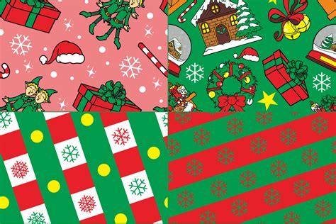 10 Christmas Seamless Patterns with SVG Graphic by yunitaecy · Creative Fabrica