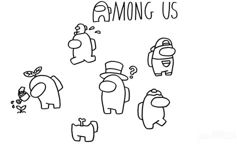 Among Us Coloring Pages Printable