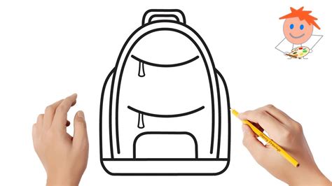 How to draw a school backpack | Easy drawings - YouTube