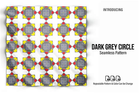 Dark Grey Circle Seamless Pattern Graphic by simplecraftvector ...