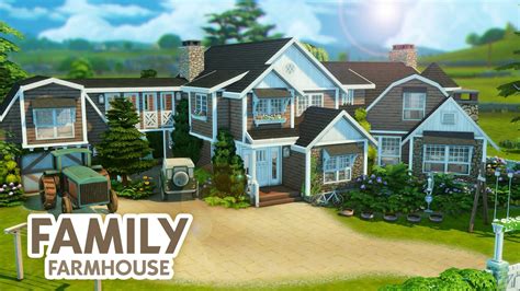 Big Family Farmhouse // The Sims 4 Speed Build - YouTube