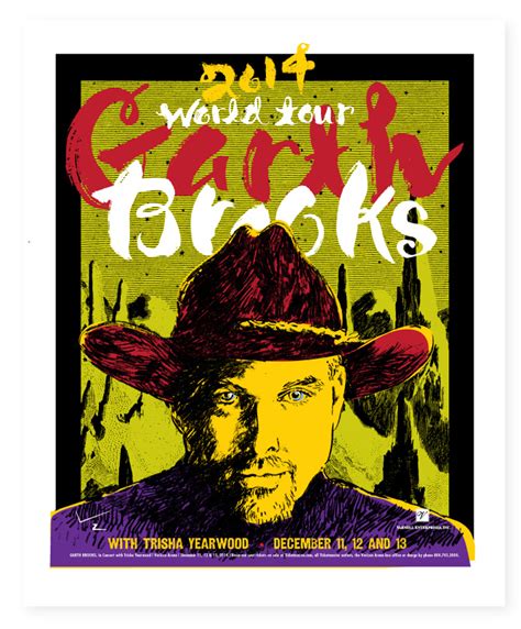 Garth Brooks Concert Poster - J Burwell Mixon Design