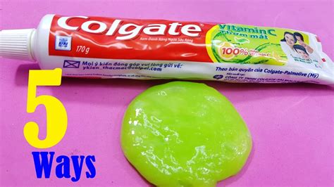 5 Ways Slime with Toothpaste No Glue No Borax - YouTube