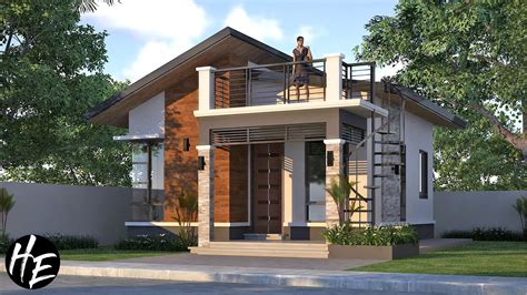 SMALL HOUSE DESIGN 2021 Ideas l Bungalow House with Roof Deck - YouTube