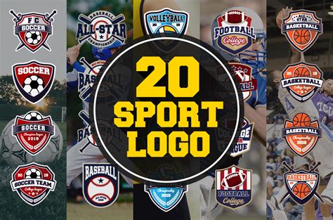 20 Sport Team Logos Template (76206) | Logos | Design Bundles