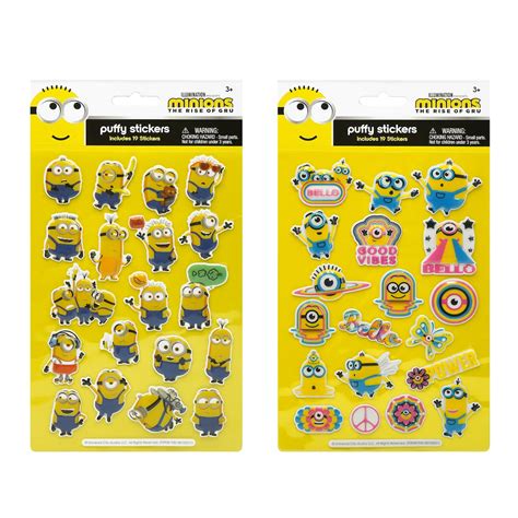 Assorted Minions The Rise of Gru Puffy Stickers, 1pc. | Michaels