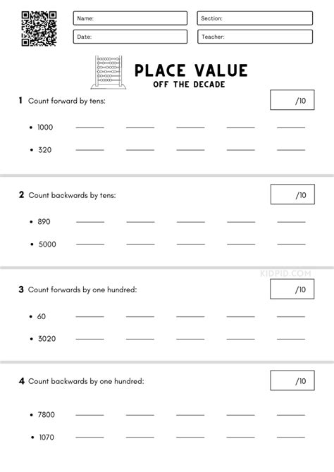 Place Value Worksheet for Grade 3 - Kidpid