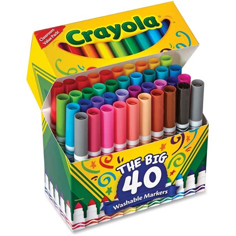 Crayola Ultra-Clean Washable Markers - Conical Marker Point Style ...