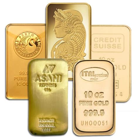 Buy 10 Oz Gold Bars | Credit Suisse Gold Bars | Money Metals®