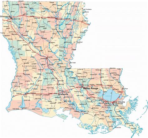 Louisiana Map With Parishes Listed | Paul Smith