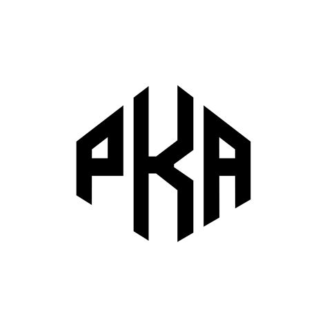 PKA letter logo design with polygon shape. PKA polygon and cube shape ...