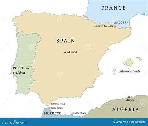 Iberian Peninsula Map Outline