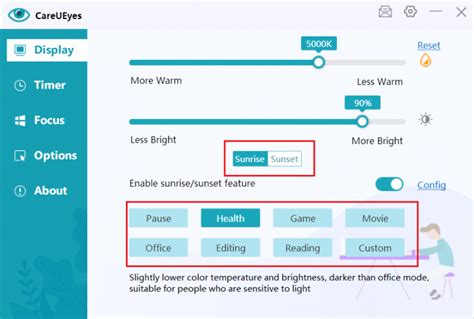 blue light filter for laptop - CareUEyes - Best eye protection software