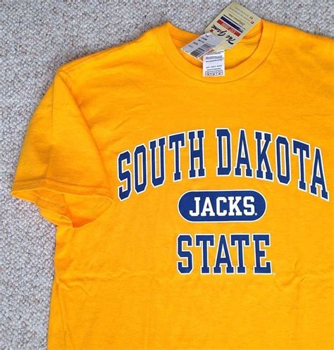 New Mens(Med) SOUTH DAKOTA STATE UNIVERSITY T-SHIRT Yellow/Gold &Blue ...