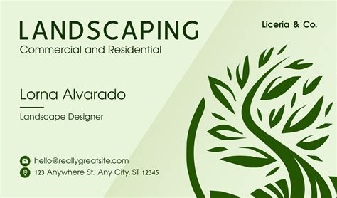 Landscaping Business Card Design