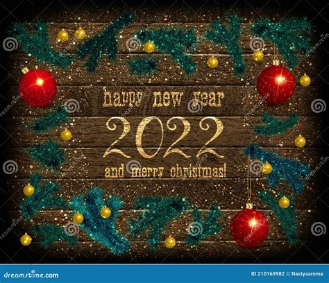 Christmas Banner on Vintage Wooden Background Stock Vector - Illustration of frame, celebrate ...