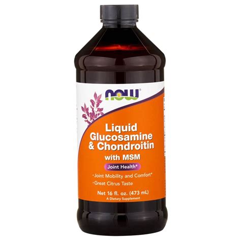 Now Foods, Liquid Glucosamine & Chondroitin, with MSM, Citrus, 16 fl oz (473 ml) | By iHerb