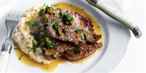 Beef Escalopes with Piquant Sauce and Celeriac Mash | MiNDFOOD