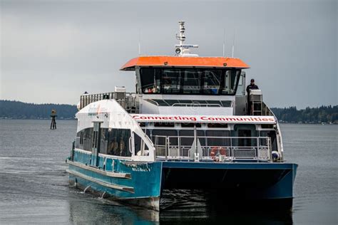 Kitsap Transit Waterman Foot Ferry Arrives in Bremerton from Port ...