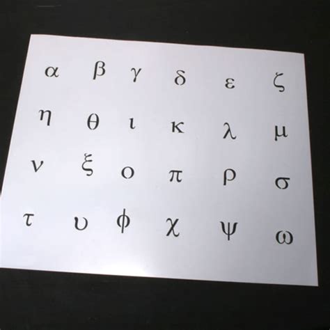 Greek Stencil Set - Entire Greek Alphabet Stencils | Woodland Manufacturing