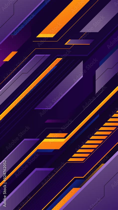 Futuristic Gaming Wallpaper With Purple and Yellow Gradient Stock ...