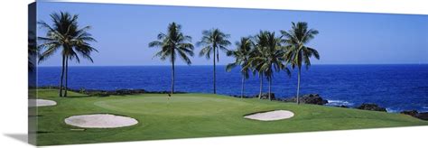 Golf course at the oceanside, Kona Country Club Ocean Course, Kailua ...