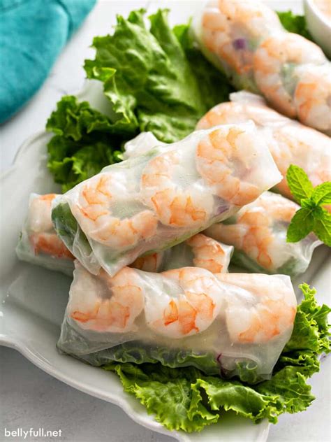 Fresh Spring Rolls {with Peanut Sauce} - Belly Full