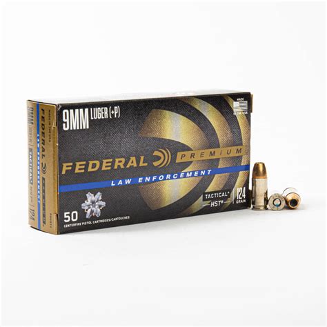 9mm Ammo For Sale - 124 gr HST +P JHP - Federal P9HST3 - 1000