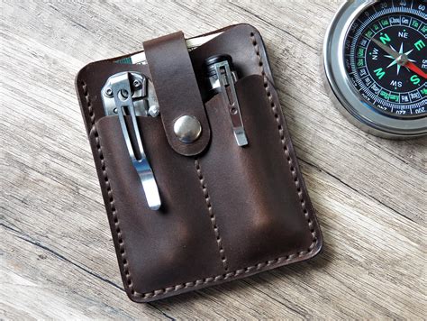 EDC organizer leather EDC pocket organizer Tool pouch Belt | Etsy