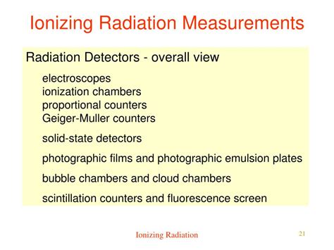 PPT - Ionizing Radiation radioactivity measurements PowerPoint ...