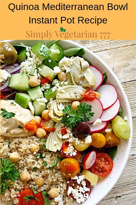 Easy Instant Pot Mediterranean Quinoa Salad - simplyvegetarian777