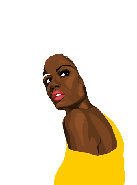 Download #FF00FF Beautiful Black Woman Portrait SVG | FreePNGImg