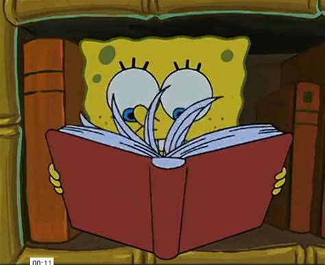 Spongebob Reading A Book | Spongebob, Spongebob books, Spongebob funny