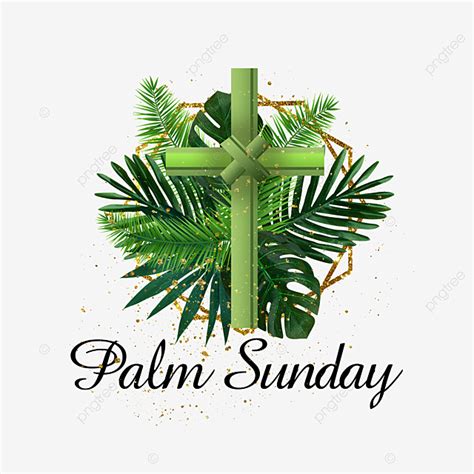 Palm Sunday PNG Image, Palm Sunday Creative Label, Leaf, Green, Sense Of Level PNG Image For ...