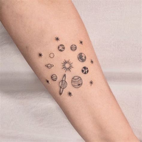 55 Amazing Solar System Tattoo Designs And Ideas With Meaning | Planet tattoos, Tattoos, Small ...