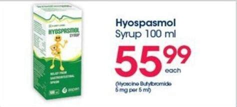 Hyospasmol Syrup 100 ml offer at Clicks