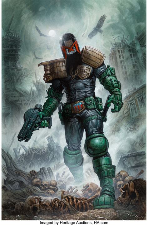 Greg Staples Judge Dredd: Year One #3 Cover Painting Original Art | Lot ...