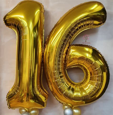 Helium filled Number Balloon - 34" | Pink Tree Parties | Birthday ...