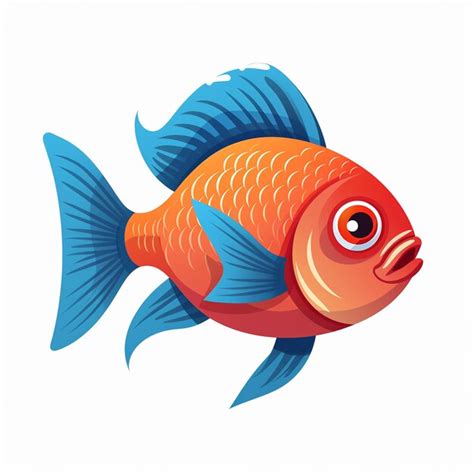 Premium AI Image | Vibrant colorful fish drawing