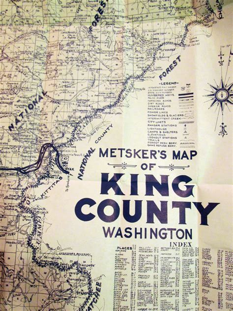 King County Map by Metsker Maps | County map, King county washington ...