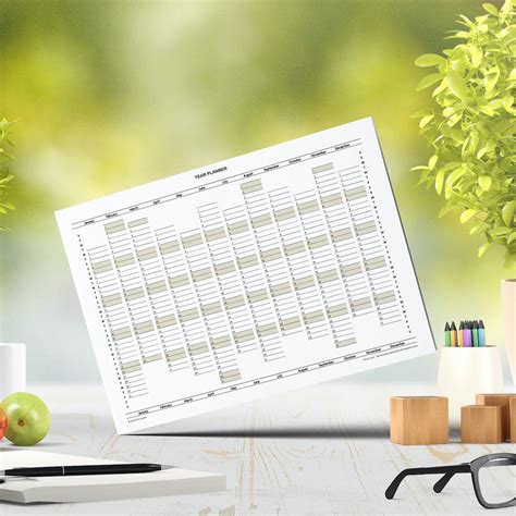 2022 Year Planner Calendar download for A4 or A3 print – Infozio