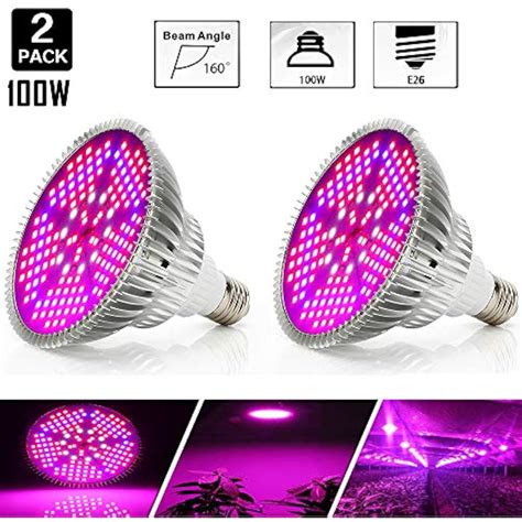 Pack Of 2100W Led Plant Grow Light Bulb, Full Spectrum 150 LEDs Indoor ...