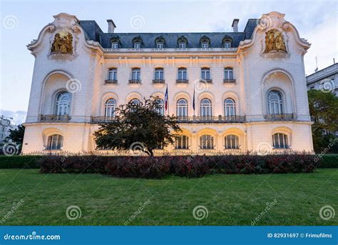 French Embassy Building at Sunset Stock Image - Image of europe, landmark: 82931697